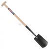 Spade 16 cm antraciet met houten steel 76 cm