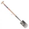 Spade 16 cm blank met houten steel 76 cm