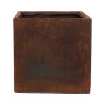 Ter Steege Static Cube vierkante plantenbak 43x43x43 cm roest