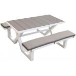 Picknicktafel aluminium 160cm wit