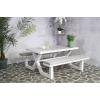 Picknicktafel aluminium 160cm wit