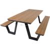 Picknicktafel Arezzo aluminium rechthoekig