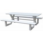 Picknicktafel Family aluminium wit