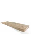 Zwevende wandplank eiken boomstam 120 x 30 cm