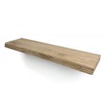 Zwevende wandplank oud eiken boomstam 120 x 20 cm