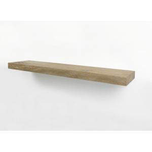 Zwevende wandplank oud eiken recht 100 x 20 cm